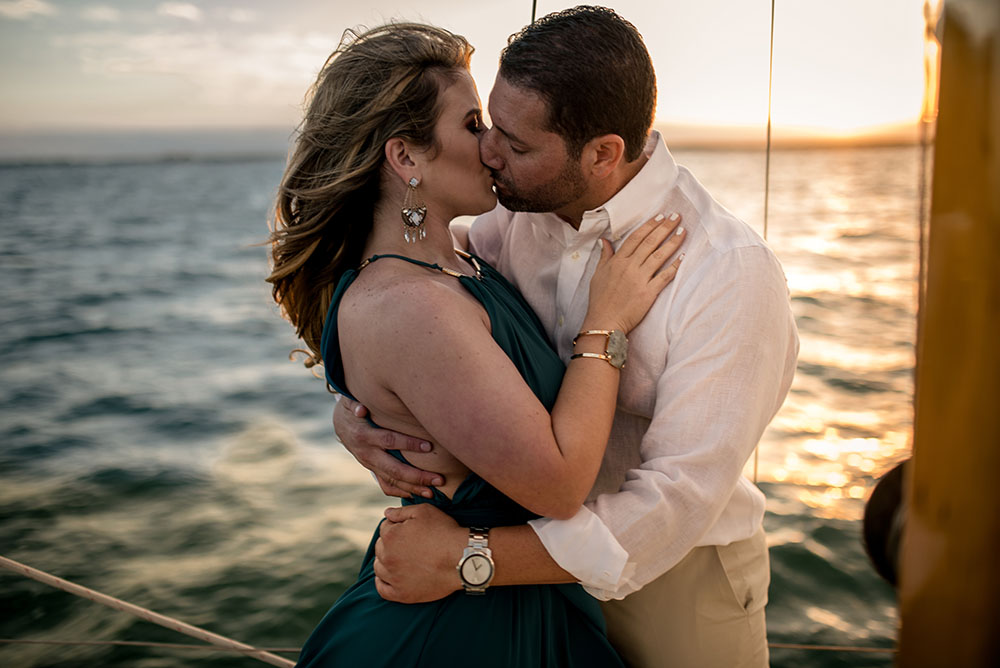 miami sailboat engagement shoot