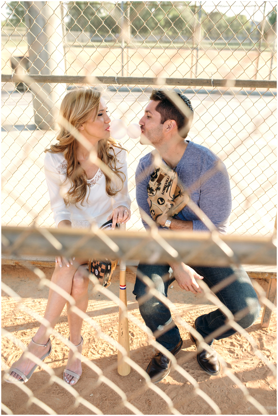 baseball theme engagement photos miami