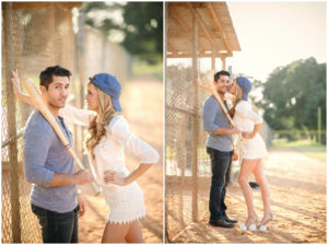 baseball theme engagement photos miami