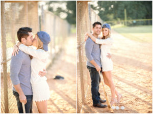 baseball theme engagement photos miami