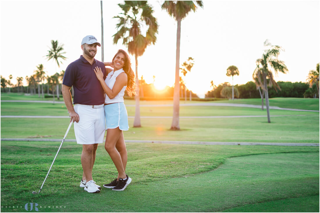 golf engagement photos